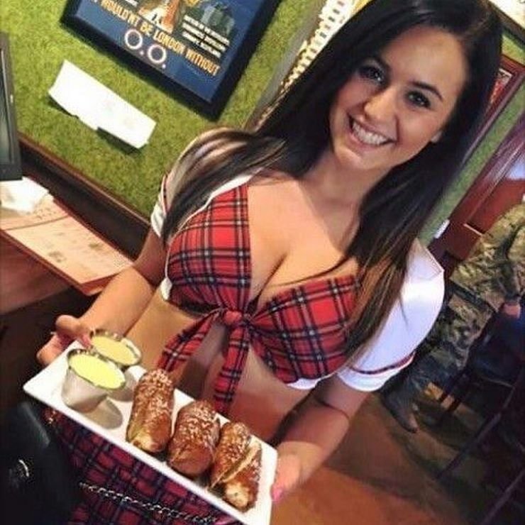 Waitress Hot Dog Video